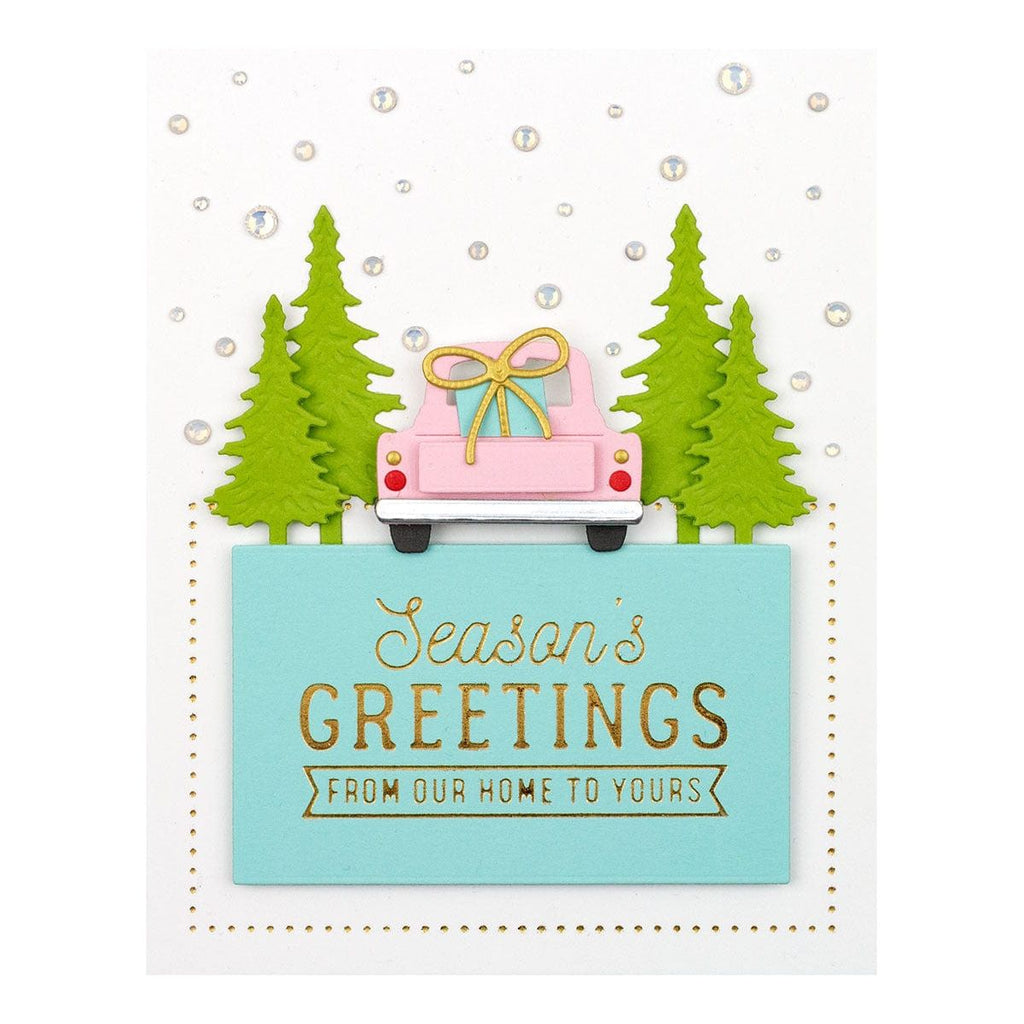 Essential Christmas Greetings Glimmer Hot Foil Plate from the Christmas Traditions Collection (GLP-293) Product Example